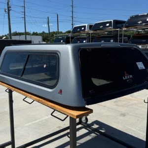2020 Chevy Silverado 1500 6'7" Truck Cap – GXD Sterling Gray – Thule Tracks, Slider Windows